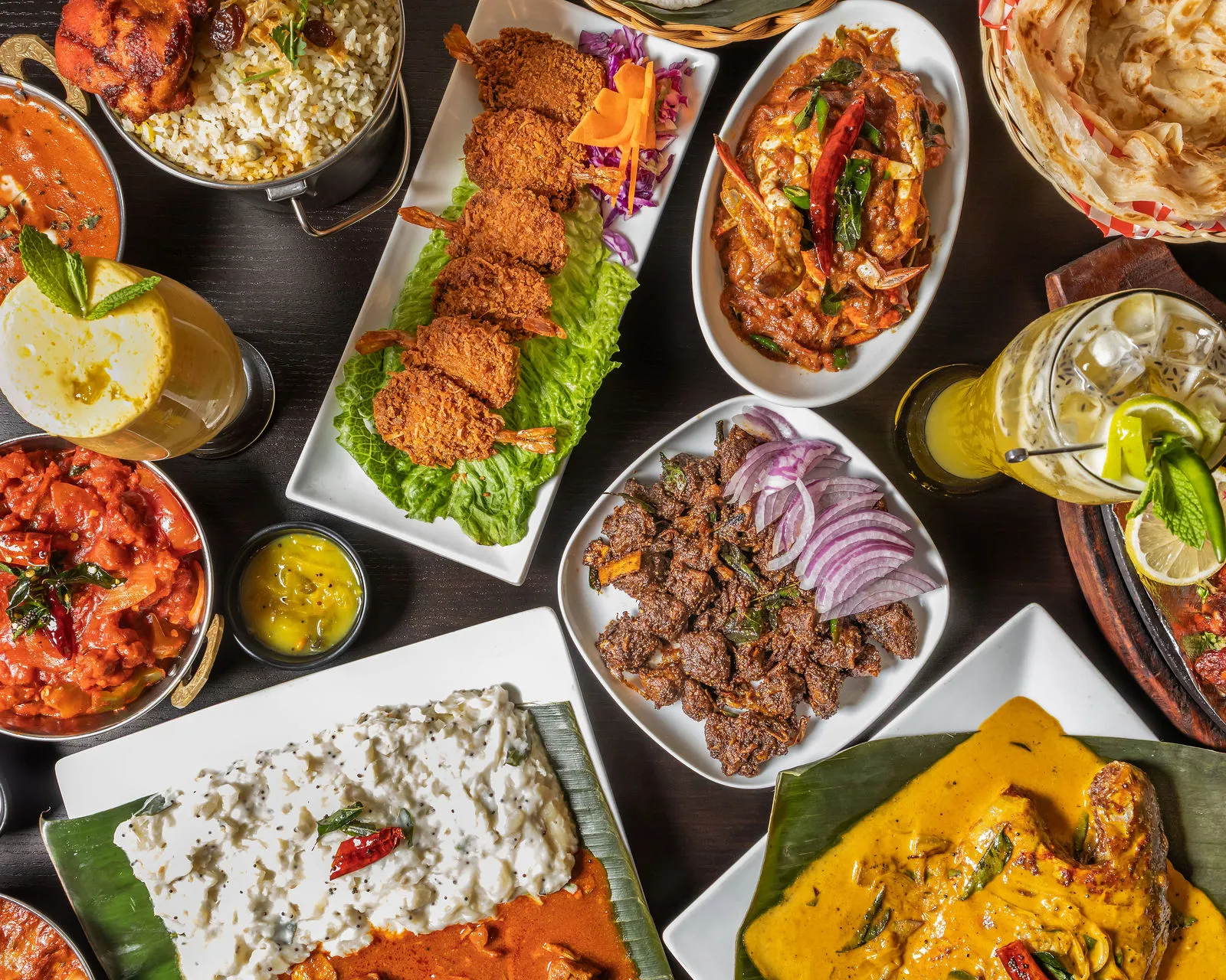 Authentic Indian dishes at My Village Winnipeg - butter chicken, tandoori momos, biryani, golgappa